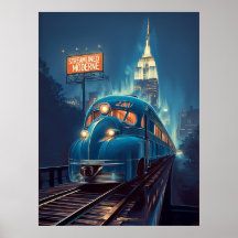 Metropolis Express | Art Deco New York Train
