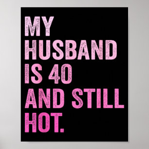 Poster Meu 40º Aniversário do Marido Marido 40