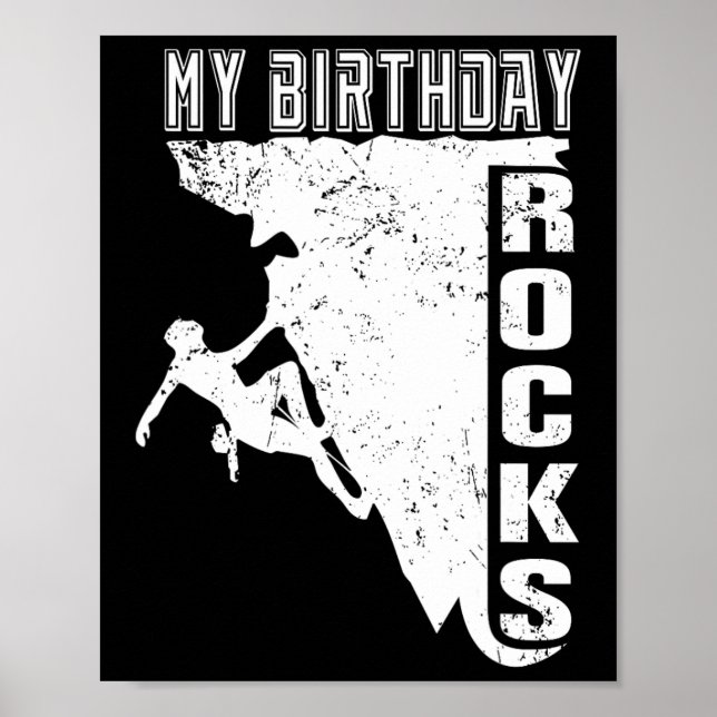 Poster Meu Aniversário Balança Escalada Retro (Frente)