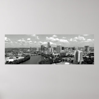 Póster Meu Austin Skyline BW