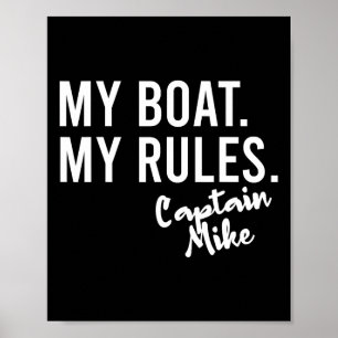 Poster Meu Barco Minhas Regras Capitão Mike Barco Persona