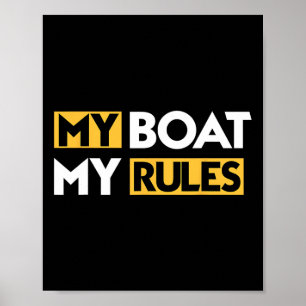 Poster Meu Barco Minhas Regras Veleiro Vela Navegação Cap