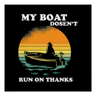 Póster Meu Barco Não Funciona Com Agradecimentos