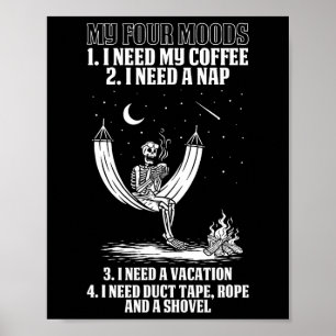 Poster Meu Bebendo de Esqueleto de Figuras de Quatro Mood