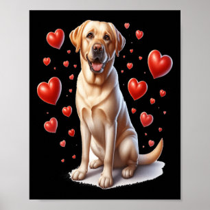 Poster Meu Cachorro Amarelo É Meu Namorados Corações, Uma