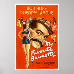 Poster "Meu cartaz cinematográfico do vintage do Brunett