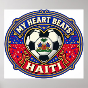 Poster Meu Coração Bate por Haiti Copa do Mundo 2026
