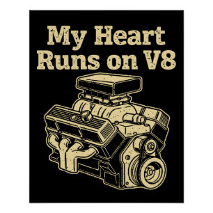 Póster Meu Coração Funciona com Motor V8
