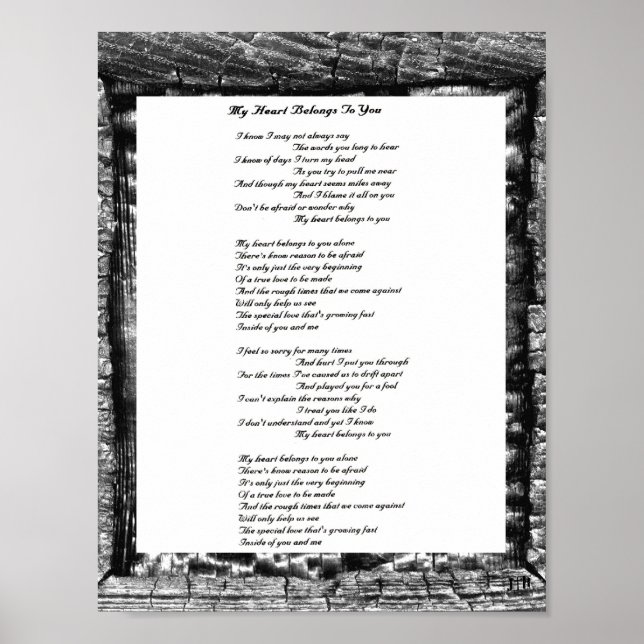 Póster Meu Coração Pertence A Você (Frente)