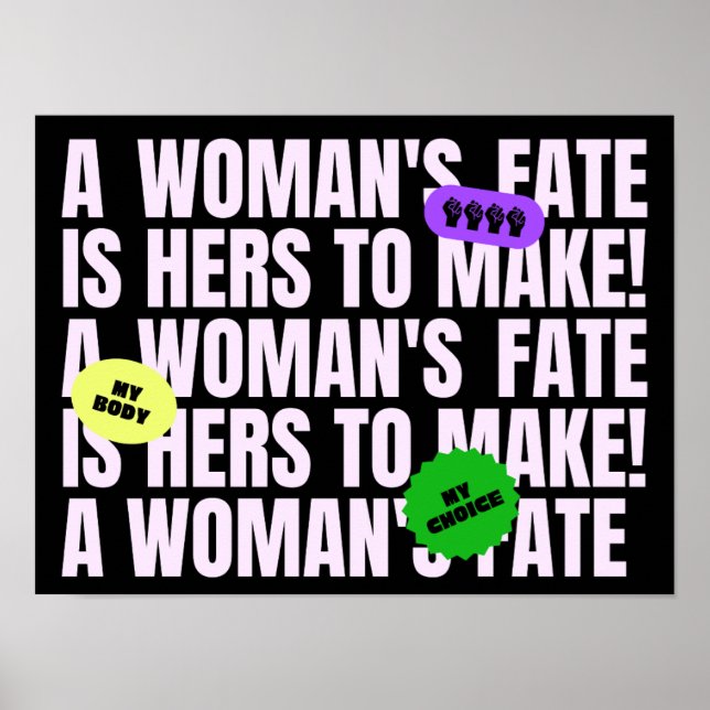 Poster Meu corpo Minha escolha feminista (Frente)