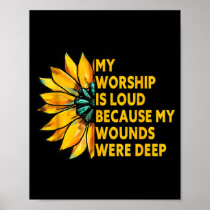 Poster Meu Culto É Alto Porque Minhas Feridas Eram Profun