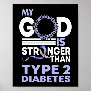 Poster Meu Deus É Mais Forte Que A Consciência Da Diabete