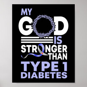 Poster Meu Deus É Mais Forte Que A Consciência Da Diabete