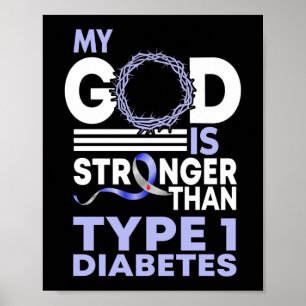 Poster Meu Deus É Mais Forte Que A Consciência Da Diabete