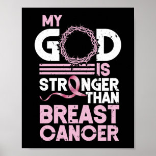 Poster Meu Deus É Mais Forte Que A Consciência Do Cancer