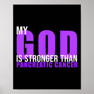 Poster Meu Deus É Mais Forte Que Câncer de pâncreas Aware