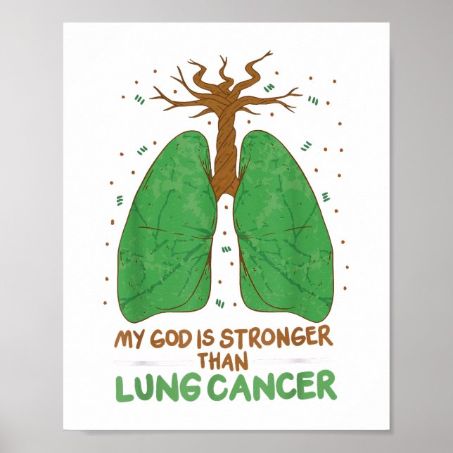 Poster Meu Deus É Mais Forte Que O Cancer Pulmonar (Frente)