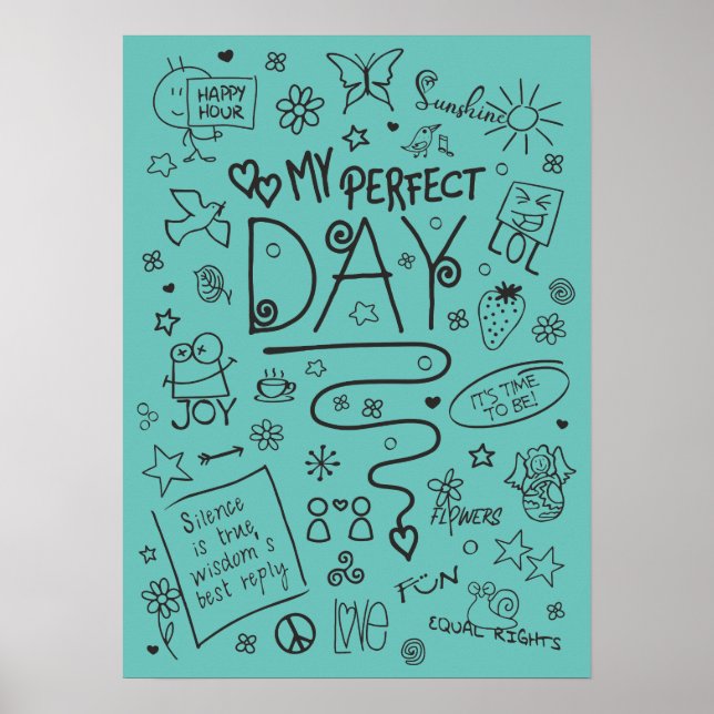 Poster Meu Dia Perfeito - Pensamento Positivo 2 (Frente)