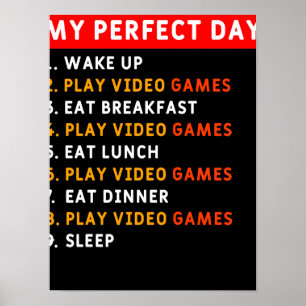 Poster Meu dia perfeito - Videos games