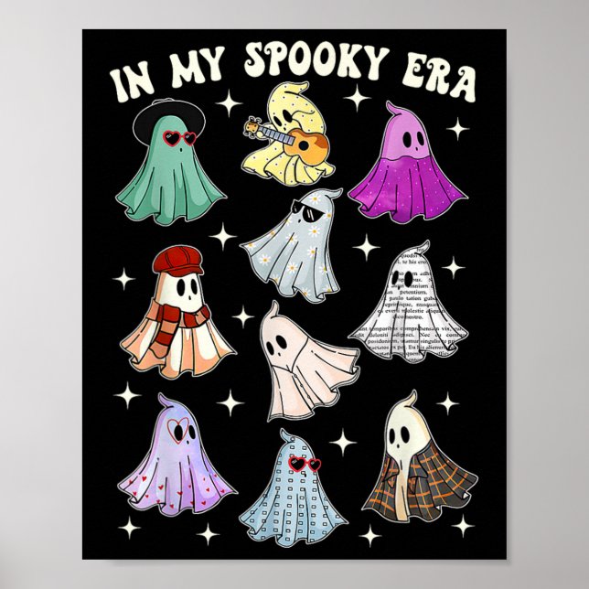 Poster Meu Espantalho de Groovy Ghost Halloween Engraçado (Frente)