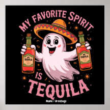 Meu Espírito Favorito É Tequila Halloween Bebendo