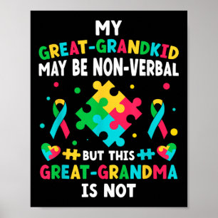 Poster Meu Excelente-neto Autismo Excelente Avó Autismo