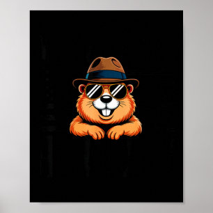 Poster Meu feriado favorito Dia da Marmota Bandeira dos E