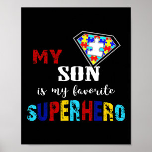 Poster Meu Filho É Meu Super Herói Favorito Autismo Consc