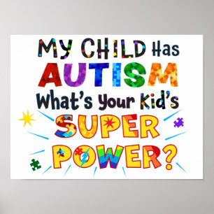 Poster Meu filho tem AUTISMO Qual é o SUPER PODER do seu