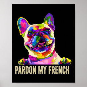 Poster Meu Francês - Arte Pop Divertido Frenchie Bulldog