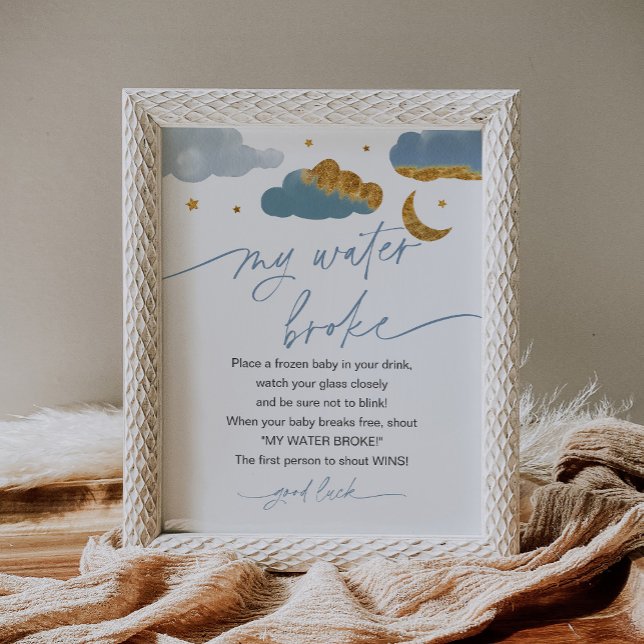 Poster Meu Garoto De Jogo De Chá de fraldas De Estrelas D (Criador carregado)