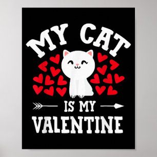 Poster Meu Gato É Meu Namorado Gato Fofo Do Dia Dos Namor