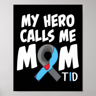 Poster Meu Herói Me Chama Mãe T1d Diabetes Tipo 1
