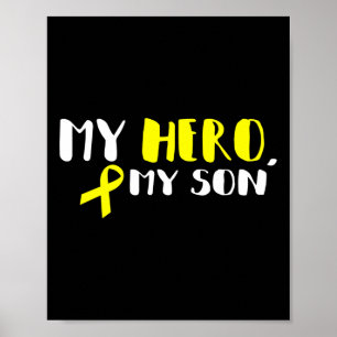 Poster Meu Herói Meu Filho - Dourada Faixa de Fita cancer