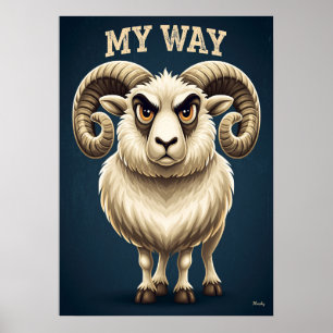 Poster Meu Jeito Carneiro – Arte de Personagem de Desenho