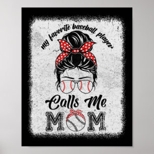 Poster Meu jogador de beisebol favorito me chama de mamãe