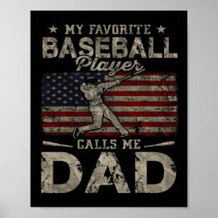Poster Meu jogador de beisebol favorito me chama de pai