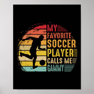 Poster Meu jogador de futebol favorito vintage me chama d