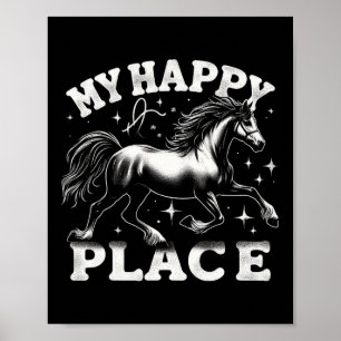 Poster Meu Lugar Feliz O Sobrenome De Cavalo Presente O C