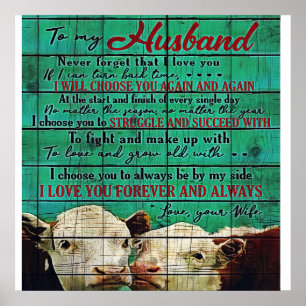 Poster Meu Marido - Letra Presente Carta Para Ele