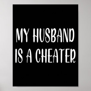Poster Meu marido traidor citação engraçada de casal comb