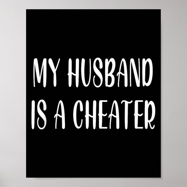 Poster Meu marido traidor citação engraçada de casal comb (Frente)