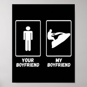 Poster Meu Namorado Pilotando Jetski Jet Ski Jet Skier Em