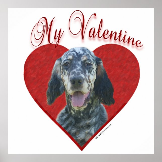 Póster Meu Namorados Setter Inglês (Frente)