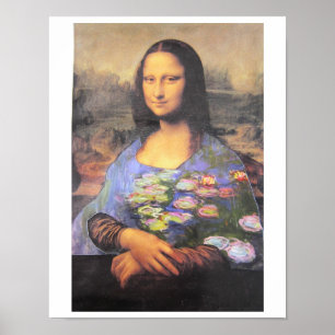 Poster Meu Novo Vestido - Mona Lisa em Monet - colagem 20