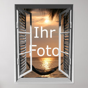 Póster Meu olhar de janela Hochformat