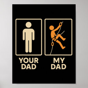 Poster Meu Pai Escalada Climber Filha Filho Dia dos Pais