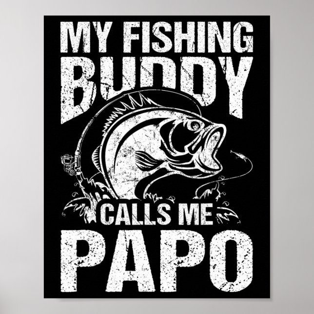 Poster Meu Parceiro de Pesca Me Chama de Papo Dia dos Pai (Frente)