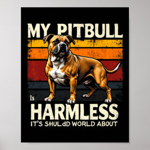 Poster Meu Pitbull É Um Prêmio De Vintagem Sem Prejuízo