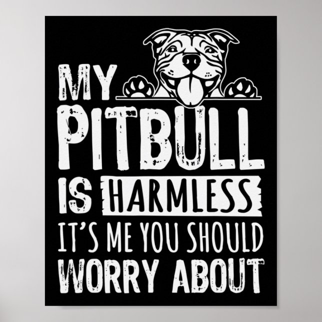 Poster Meu Pitbull Está Sem Prejuízo. Você Deveria Se Pre (Frente)